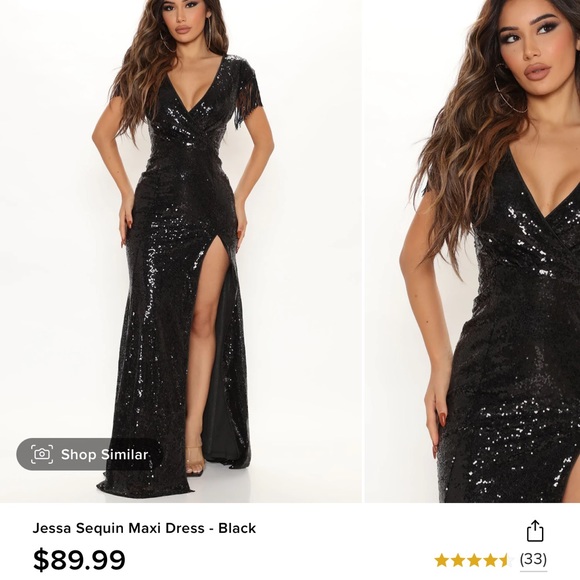 Fashion Nova Dresses Fashionnova Jessa Sequin Maxi Dress In Black
